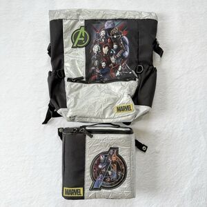 Marvel Avengers Infinity War Backpack Book Bag Fold Over Padded With Lunch Box